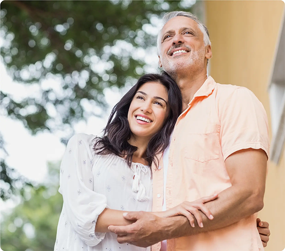 Couple enjoying life free from diabetes